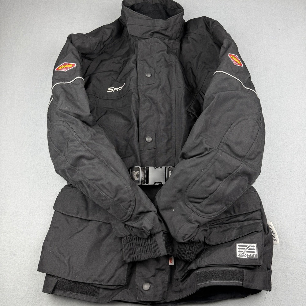 Spyder Aerotex Motorcycle Jacket Y2K Moto Touring Black Belted Men's M